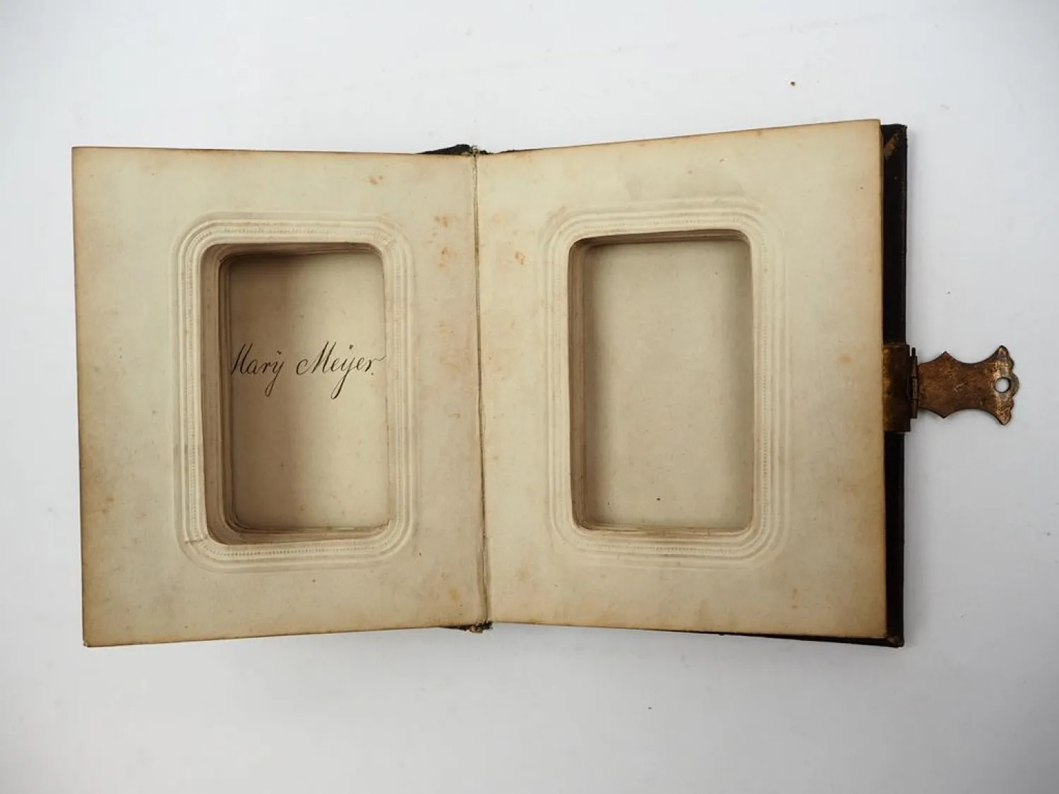 Antikes Foto Album ohne Bilder für Fotos im Format 6 x 9 cm Carte de Visite