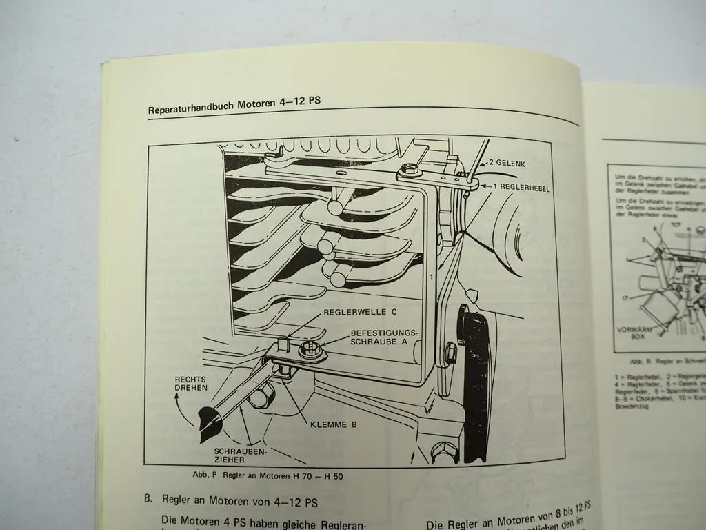 Aspera LAV40 V VH 40 50 60 70 Motoren 4 - 12 PS Werkstatthandbuch ca. 1970