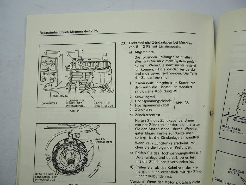 Aspera LAV40 V VH 40 50 60 70 Motoren 4 - 12 PS Werkstatthandbuch ca. 1970