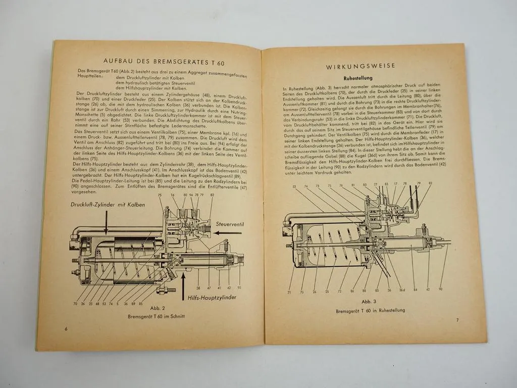 Ate T60 Bremsgerät Bedienungsanleitung 1959 Alfred Teves