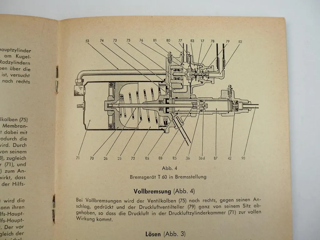 Ate T60 Bremsgerät Bedienungsanleitung 1959 Alfred Teves