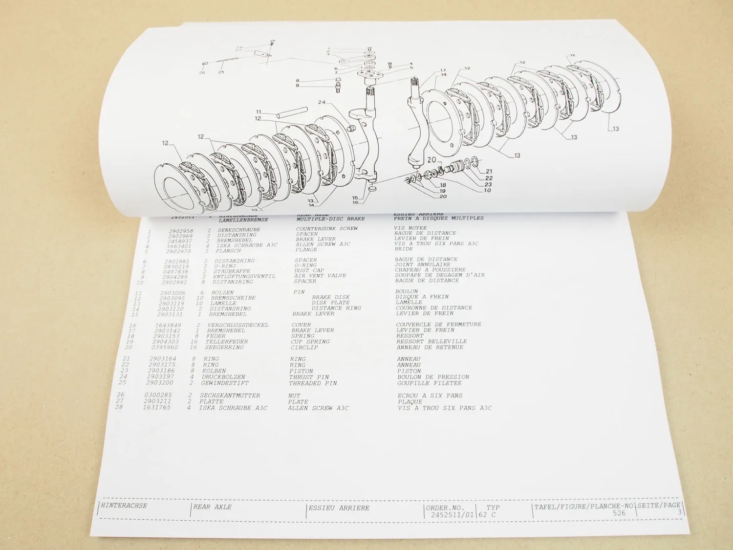 Atlas 62c Ersatzteilliste Spare Parts List Catalogue de Pieces