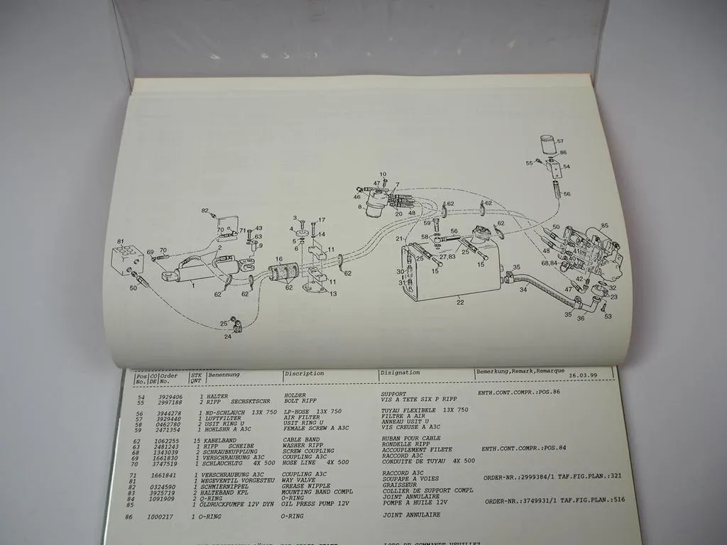 Atlas 65/2 Radlader Ersatzteilliste Spare Parts List Catalogue pieces 1999