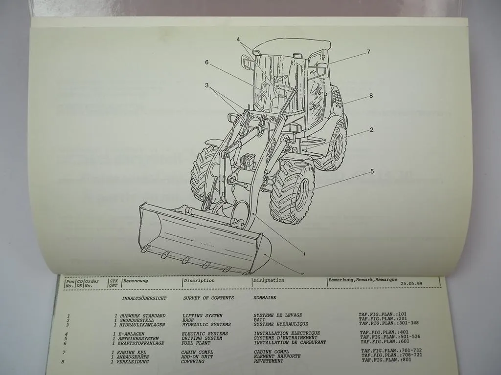 Atlas 65/3 Radlader Ersatzteilliste Spare Parts List Pieces de Rechange 1999