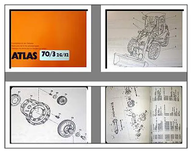 Atlas 70/3 2G/32 Radlader Ersatzteilliste Spare parts list Catalogue de pieces