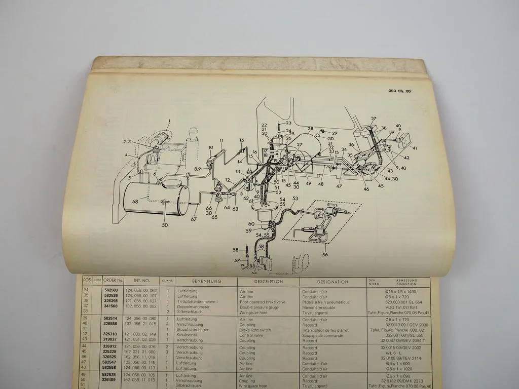 Atlas AB1252 Hydraulikbagger Ersatzteilliste Spare parts list 1976