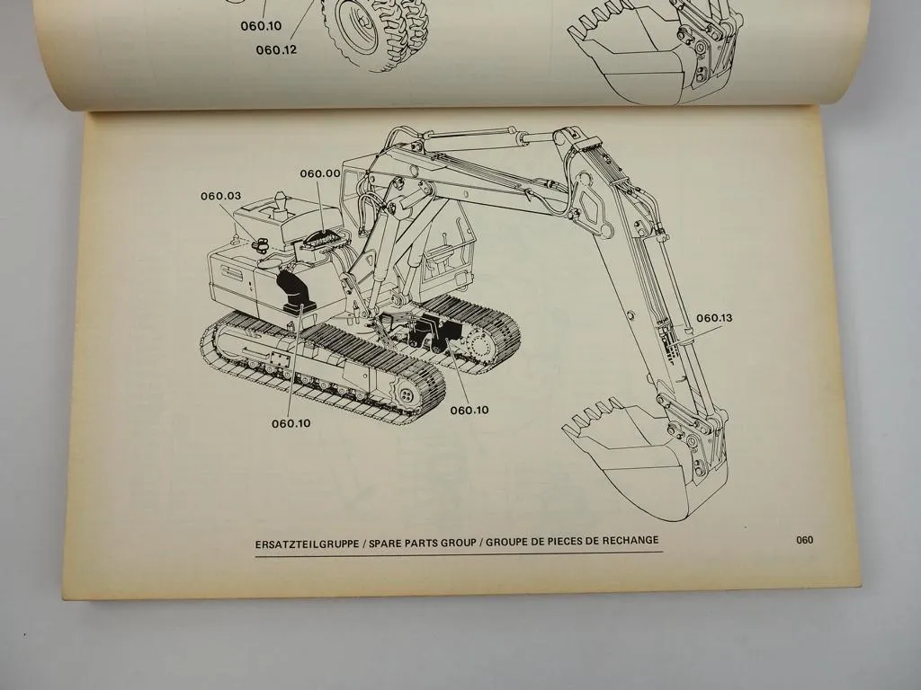 Atlas AB1252 Hydraulikbagger Ersatzteilliste Spare parts list 1976