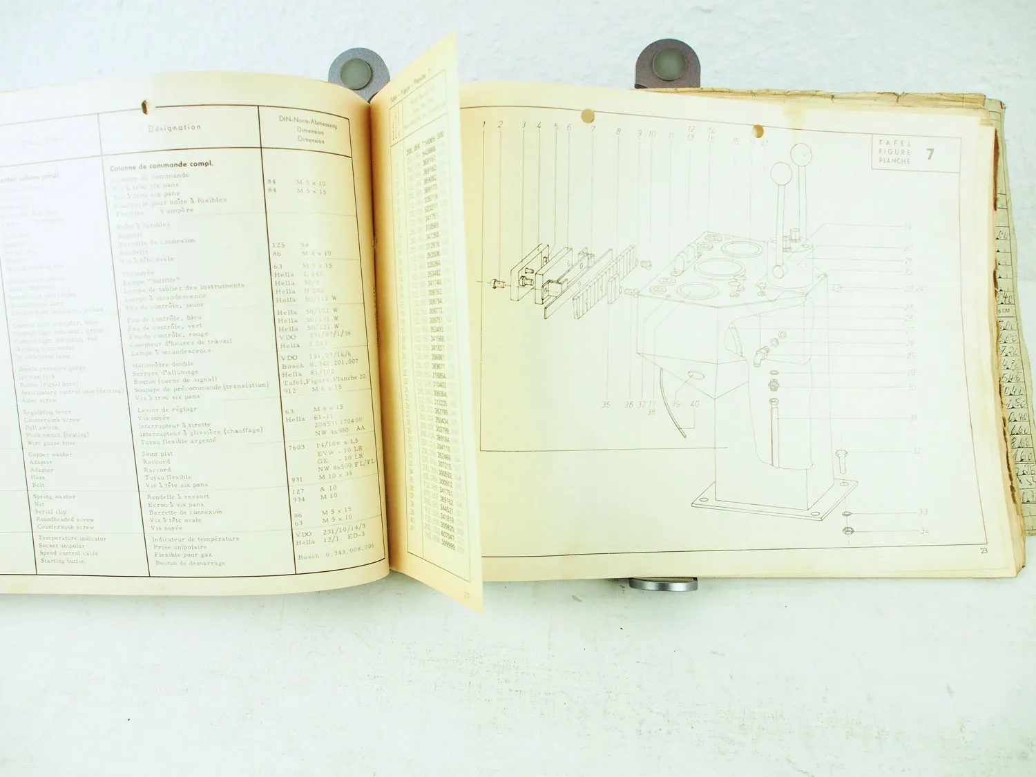Atlas AB2002 Bagger Ersatzteilliste Parts List Pieces Rechange ca 80er Jahre