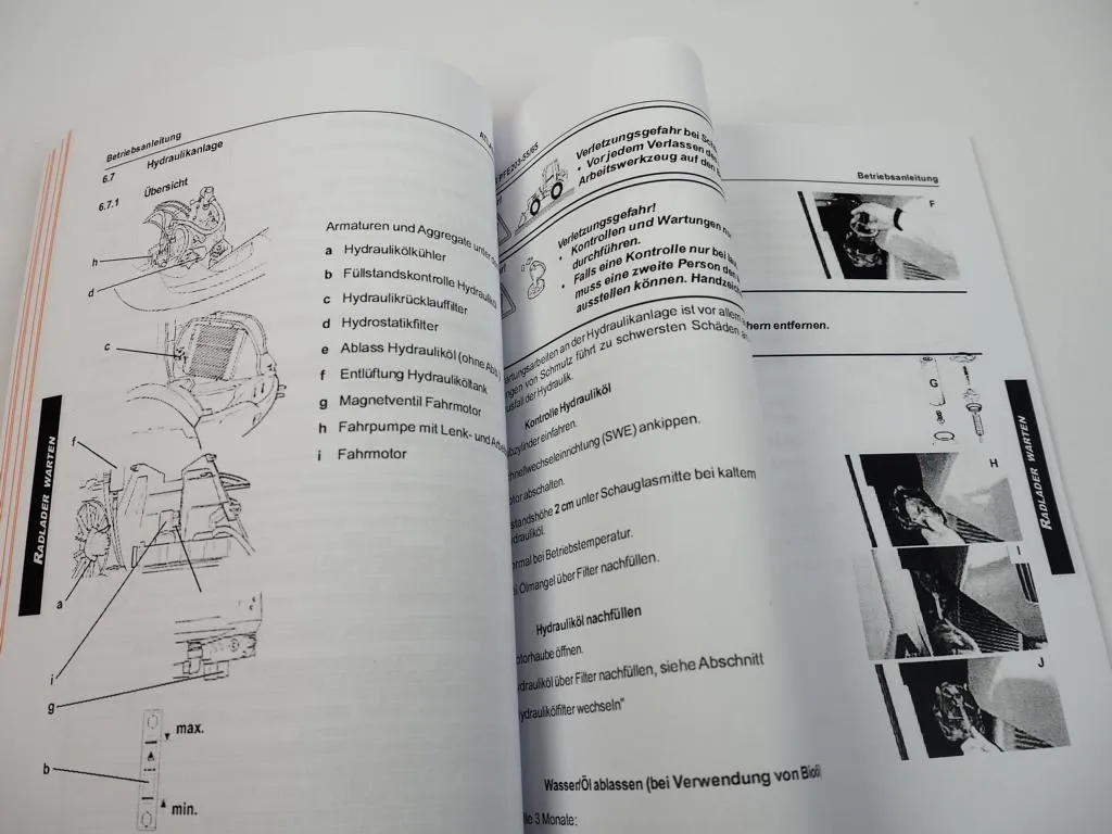 Atlas AR55 AR65 Radlader Betriebsanleitung Wartungsanleitung