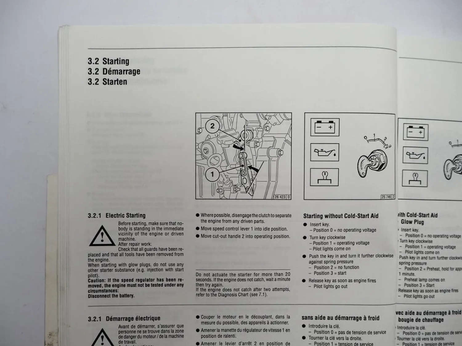 Atlas Copco Deutz B/FL B/FM 1011F Motor Betriebsanleitung Operation Manual 1995