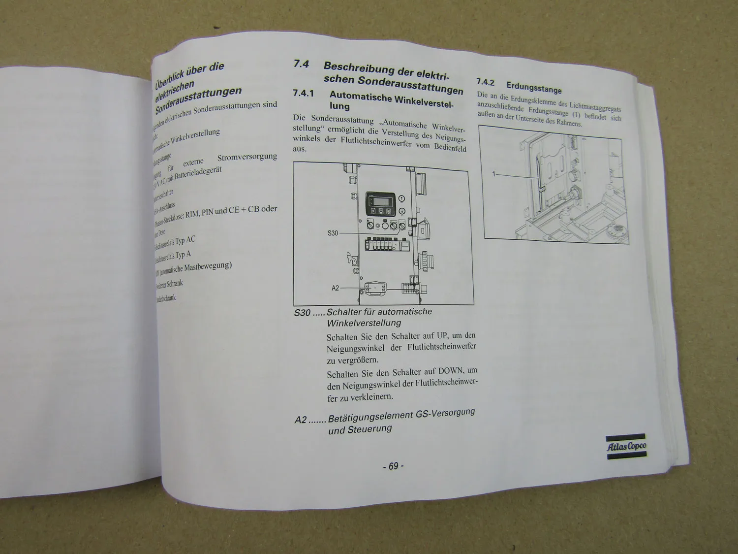 Atlas Copco HiLight H2 H5+ Hd ESF Bedienungsanleitung Ersatzteilliste 2017