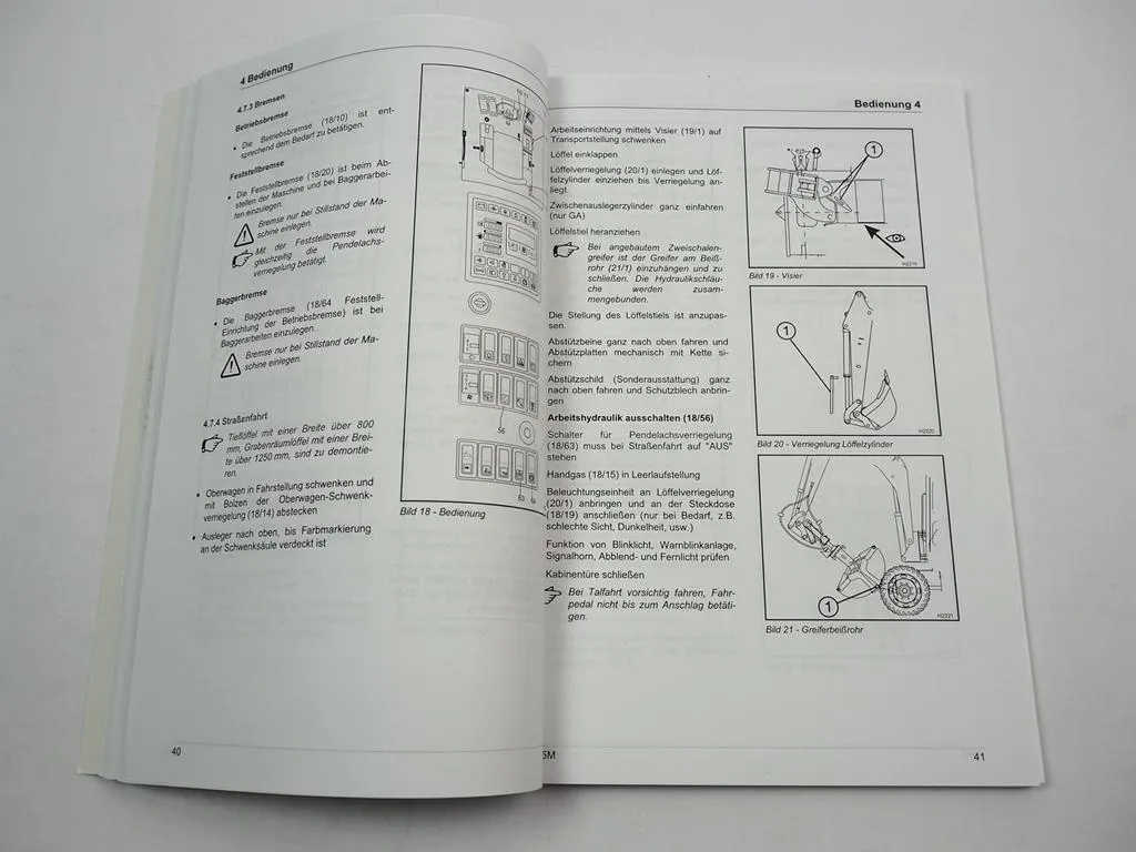 Atlas Terex 605M Mobilbagger Betriebsanleitung 1999