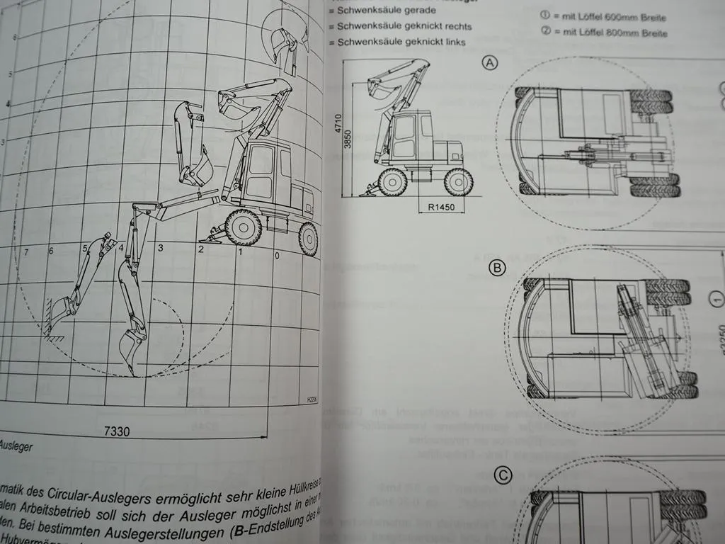 Atlas Terex 605M Mobilbagger Betriebsanleitung 1999