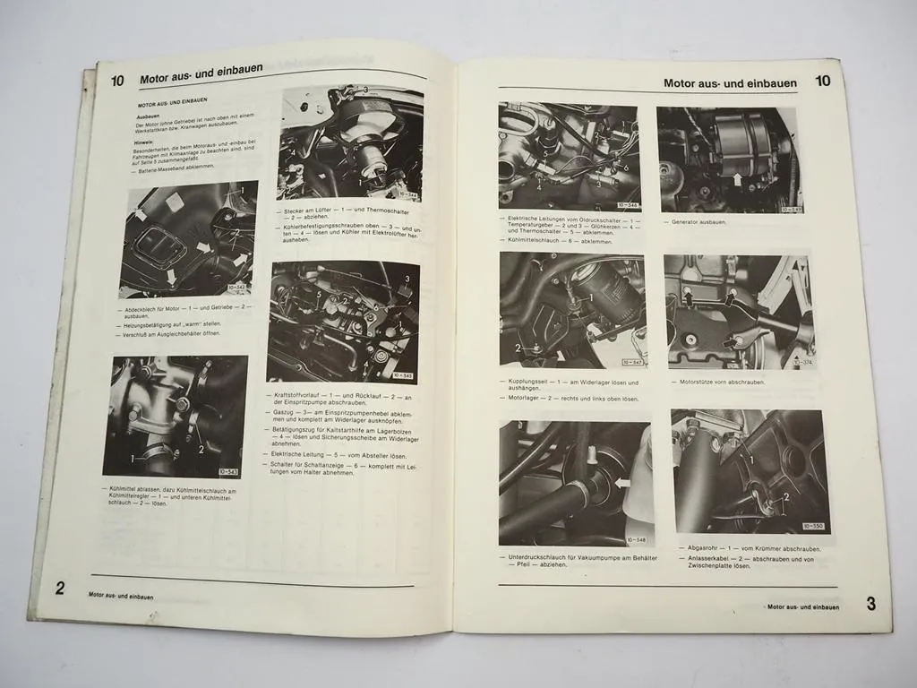 Audi 80 B2 Typ 81 1,6 L Dieselmotor CR 40kw Werkstatthandbuch Reparaturleitfaden
