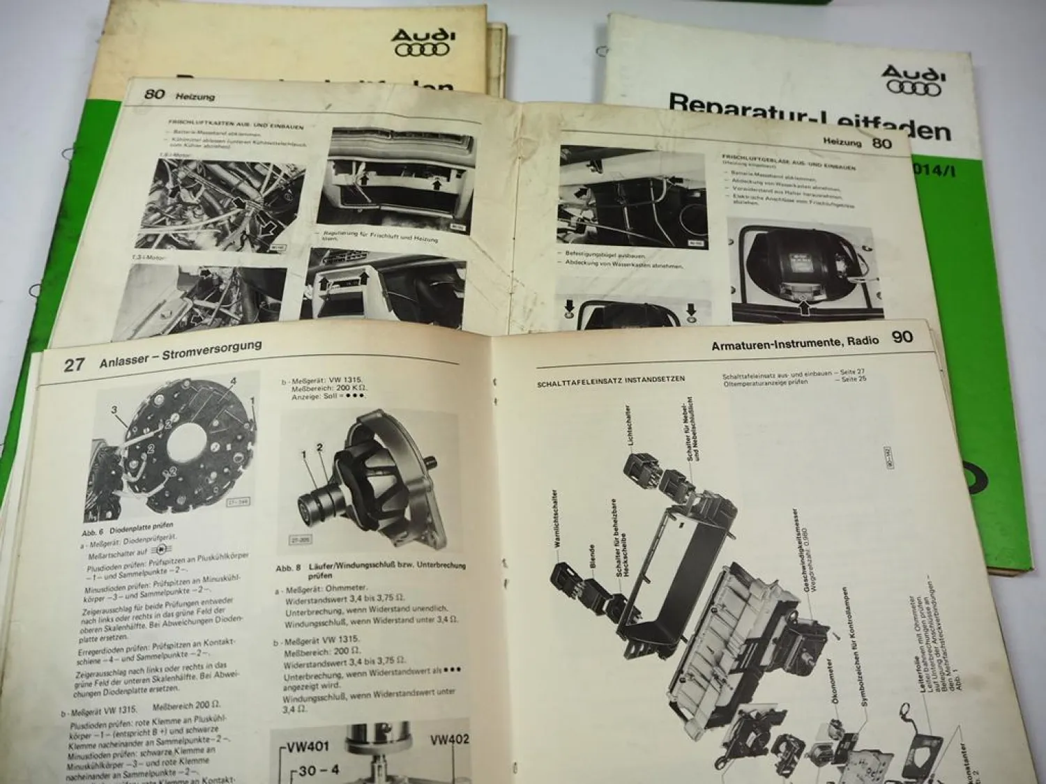 Audi 80 B2 Typ 81 Werkstatthandbuch 5x Reparaturleitfaden Karosserie Fahrwerk Elektrik Schaltgetriebe