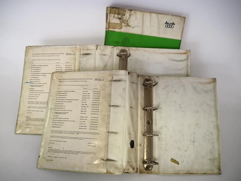 Audi 80 Coupe B2 3 Leerordner Ablage für Reparaturleitfaden Werkstatthandbuch