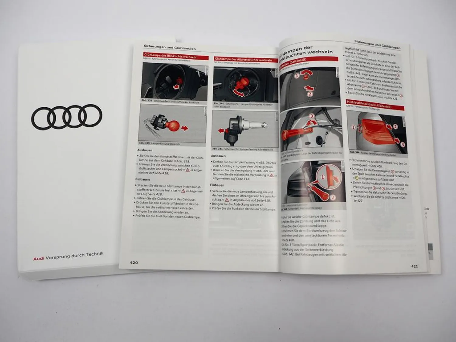 Audi A3 8V Bedienungsanleitung Betriebsanleitung 11/2018 Bordmappe deutsch