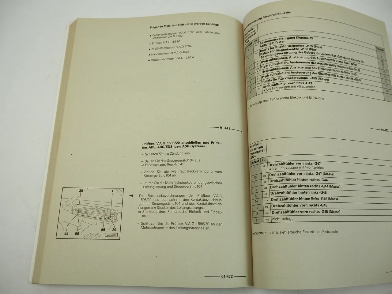 Audi A4 B5 S4 Quattro Fahrwerk Eigendiagnose ABS ESP EDS Reparaturleitfaden