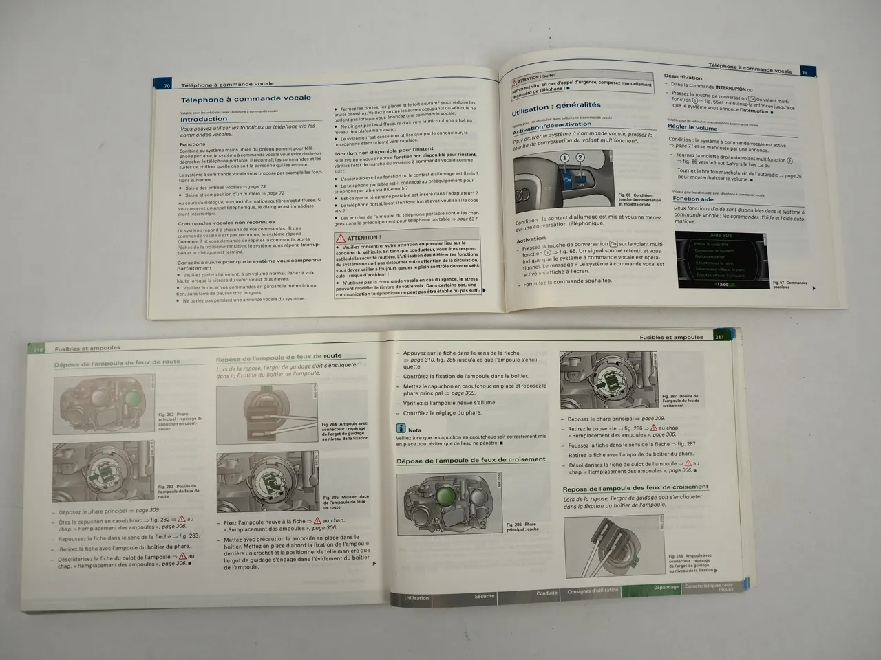 Audi A4 B8 8K Notice d´Utilisation dossier embarque Service 2008