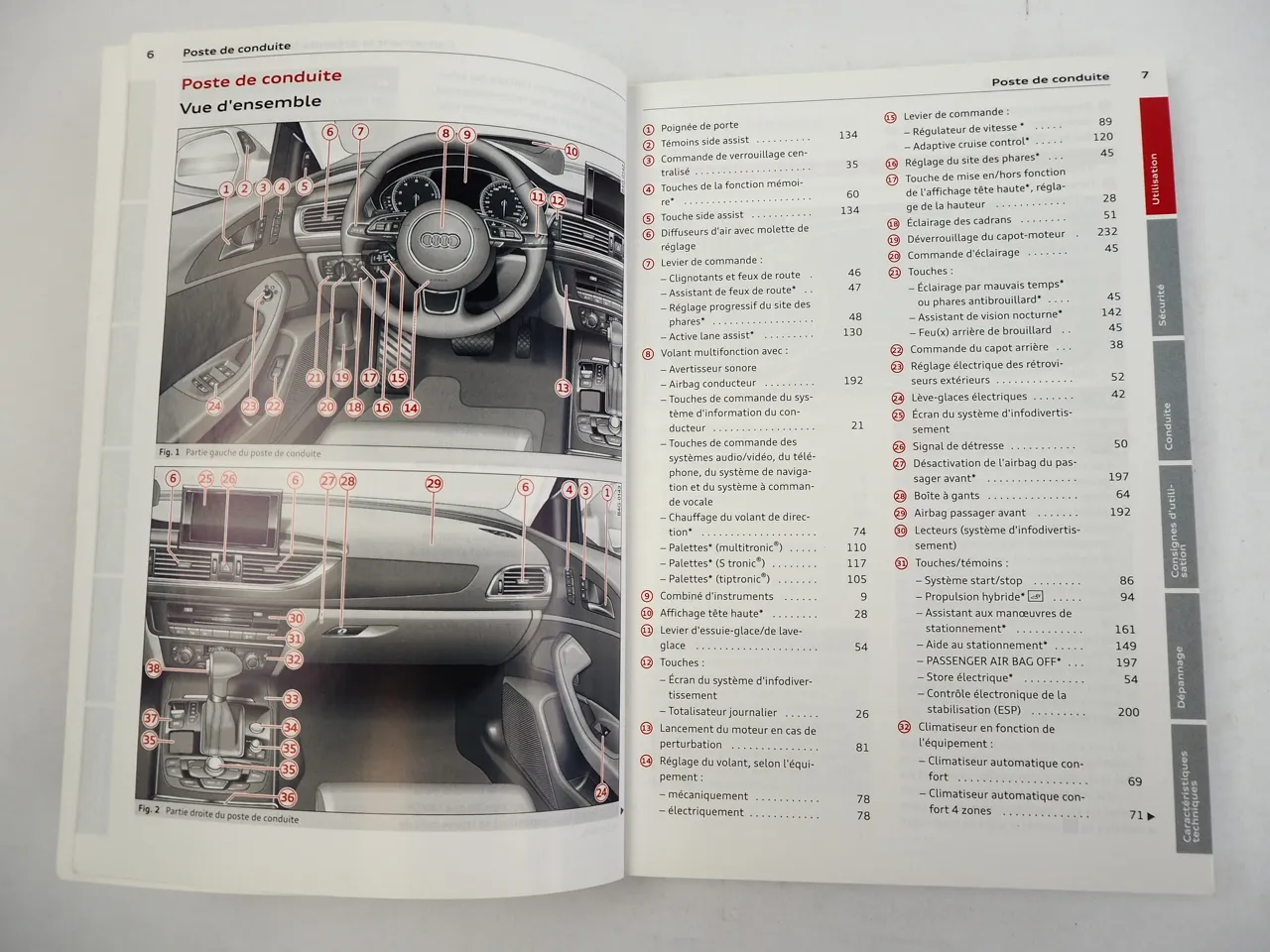 Audi A6 C7 4G et hybrid Notice d´Utilisation dossier embarqué Nov 2011