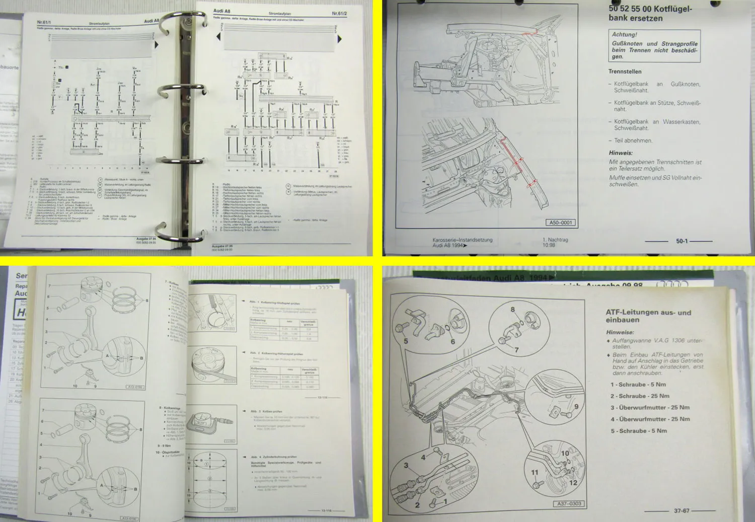 Audi A8 D2 ab 1994 Elektrik Schaltplan Heizung Klimaanlage 2,5l TDI Karosserie