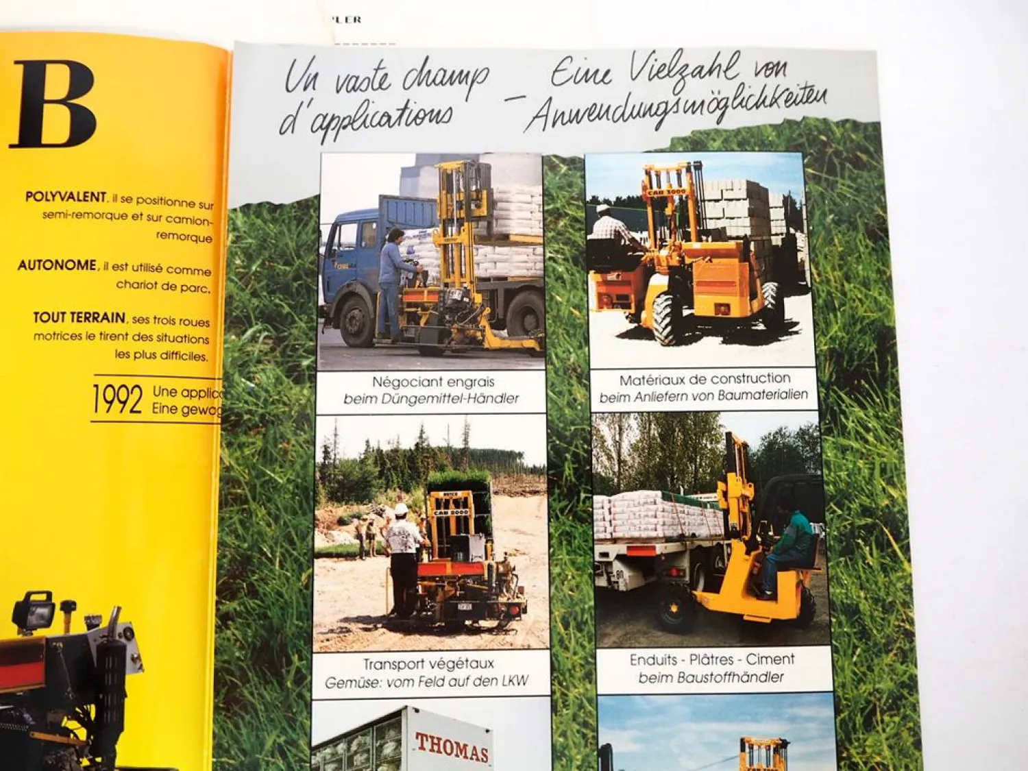 Audureau Omfort Gabelstapler Prospekt Foto Postkarte Anschreiben 1992 Frankreich