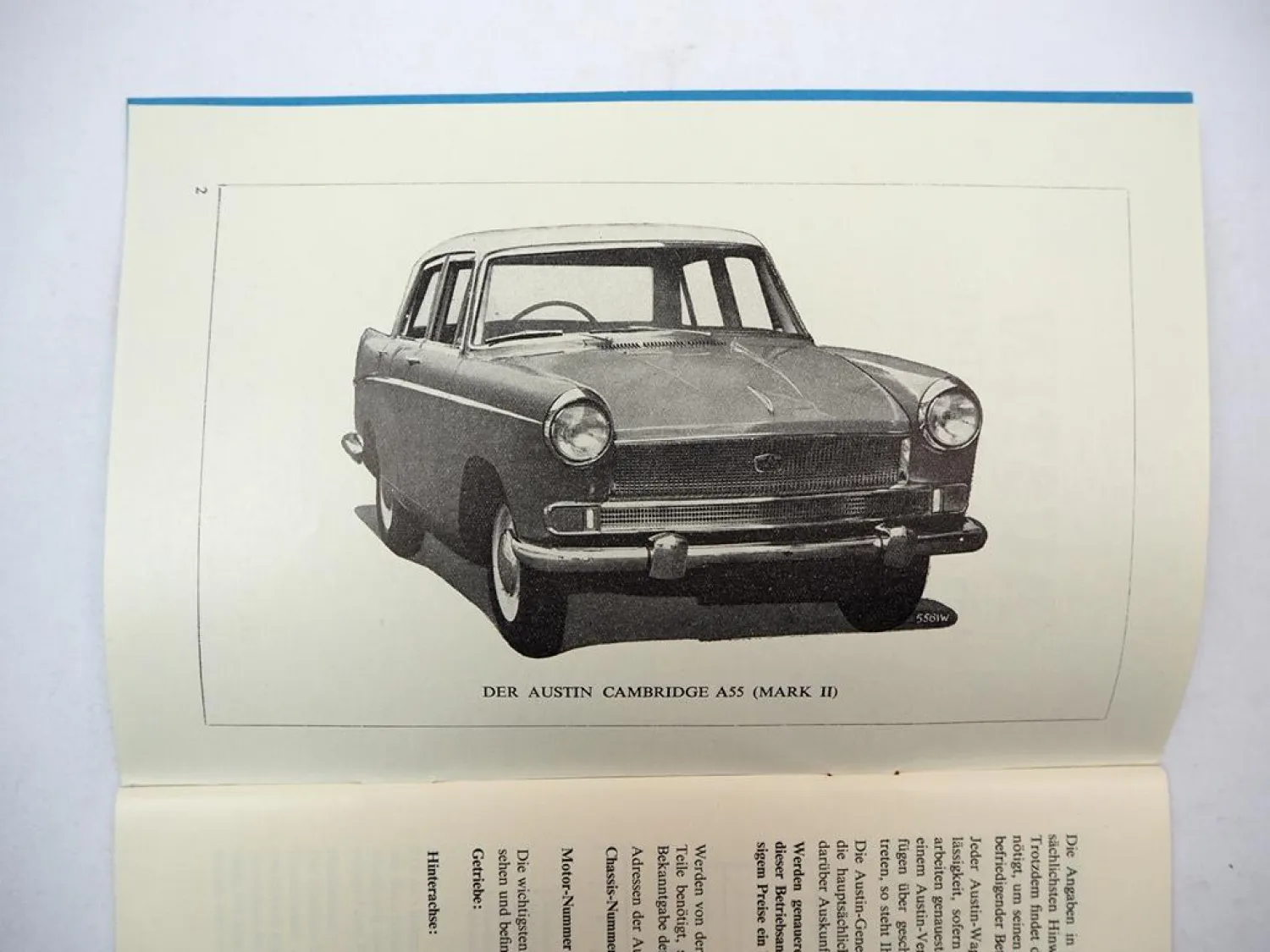 Austin A55 Cambridge Mark II Betriebsanleitung Bedienungsanleitung