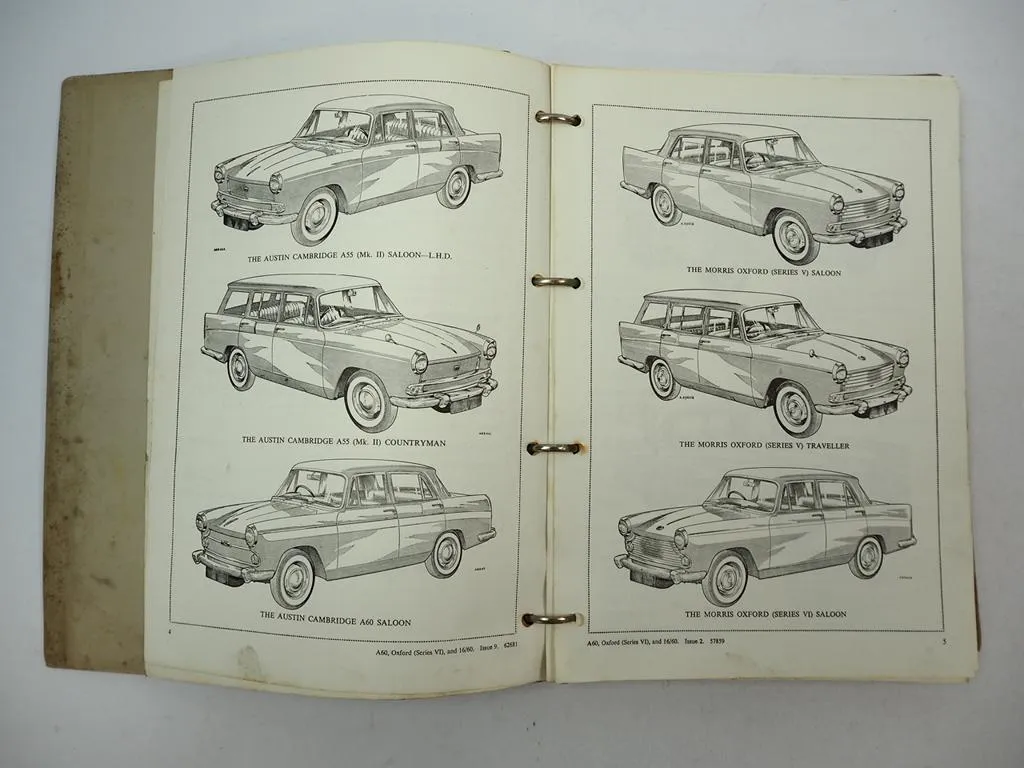 Austin A55 Mark II A60 Cambridge Morris Oxford Wolseley 15 16 Workshop Manual