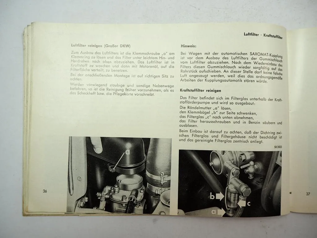 Auto Union 1000 de Luxe Grosser DKW F 93 94 Betriebsanleitung 1963