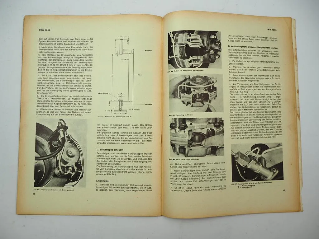 Auto Union DKW 3=6 1000 Betriebsanleitung Ersatzteilliste Werkstatthandbuch