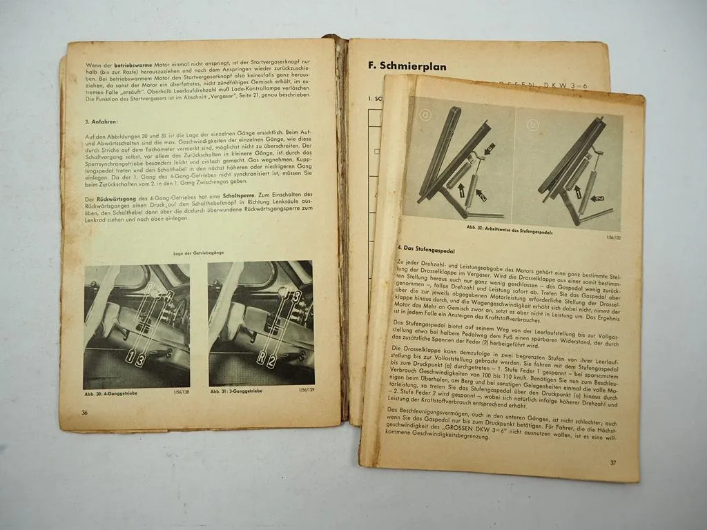 Auto Union DKW 3=6 40 PS 900 ccm Der Grosse Betriebsanleitung 1957