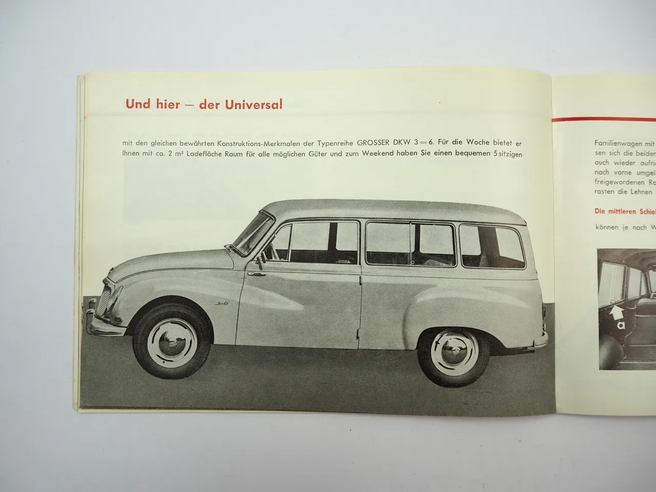 Auto Union DKW 3=6 40 PS DKW 1000 de Luxe 44 PS Betriebsanleitung 1961