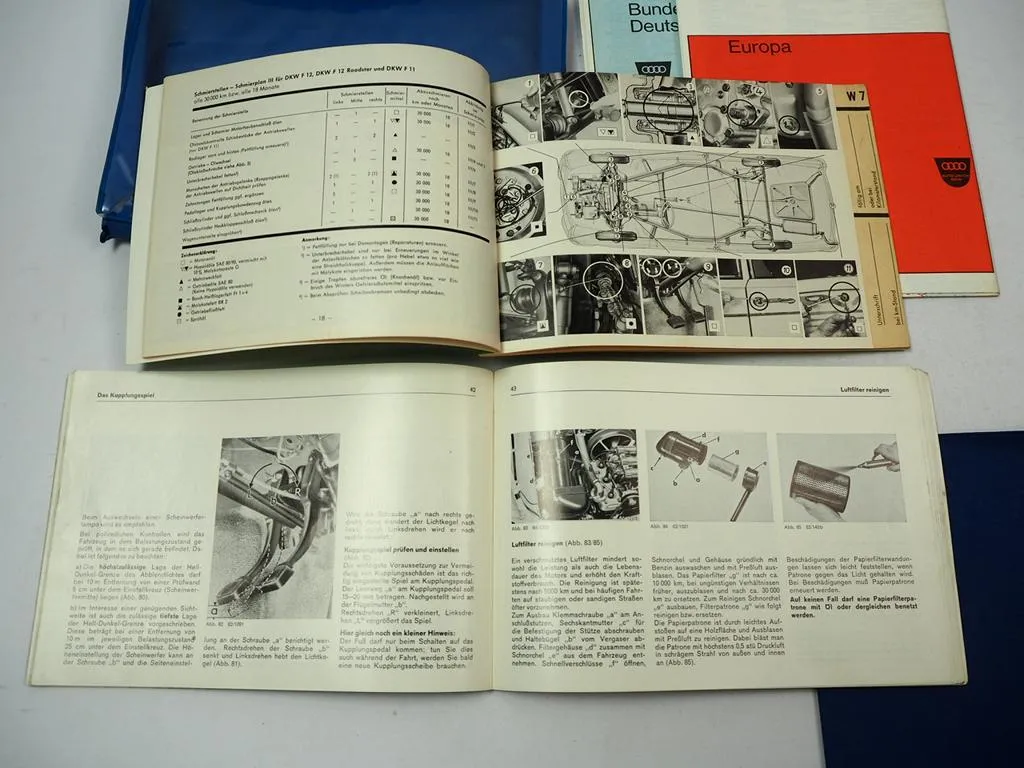 Auto Union DKW F12 / 65 Betriebsanleitung Scheckheft Bordmappe 1964