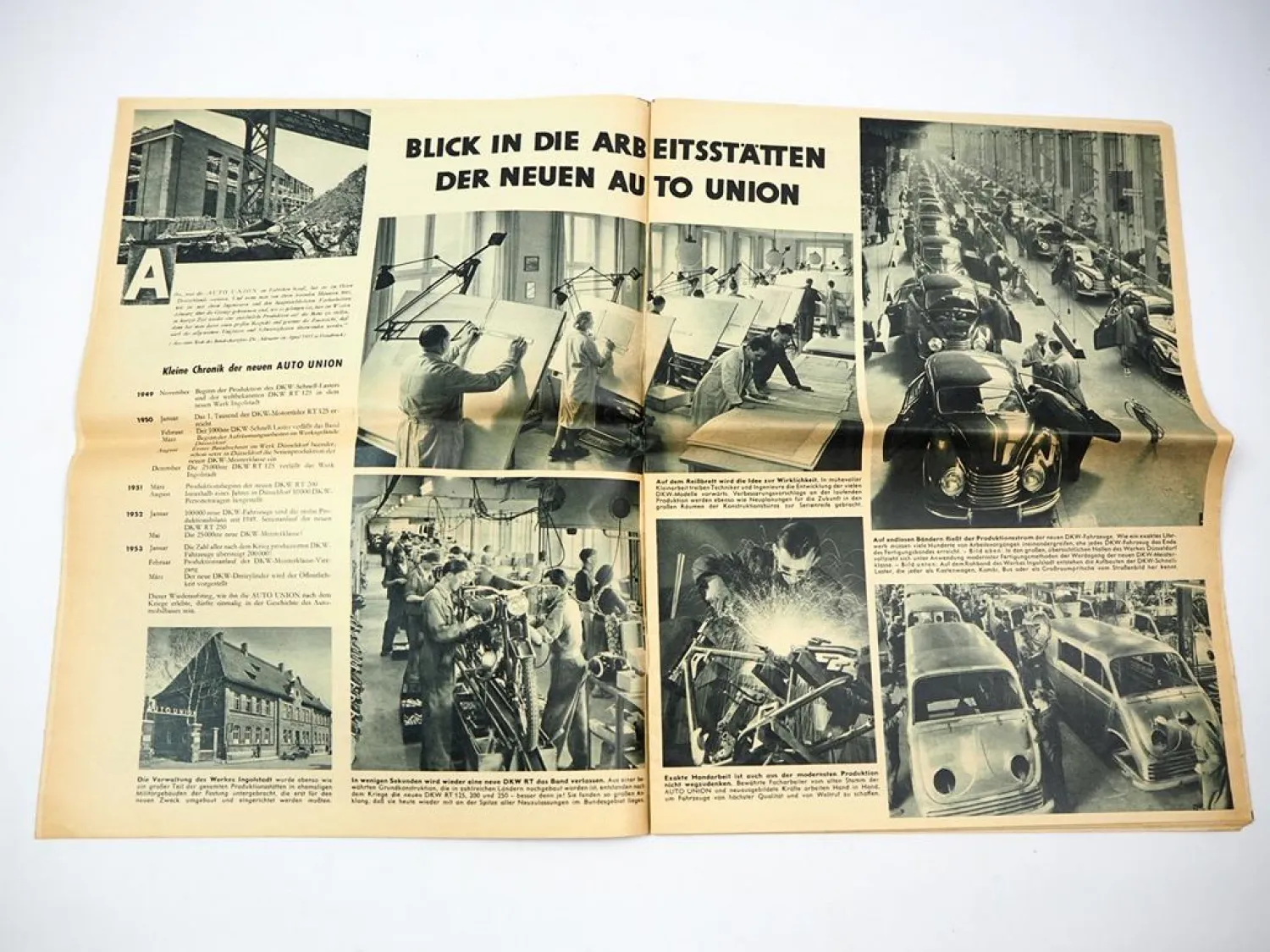 Auto Union DKW Firmenzeitschrift Illustrierte 1953 Motorrad PKW Lieferwagen