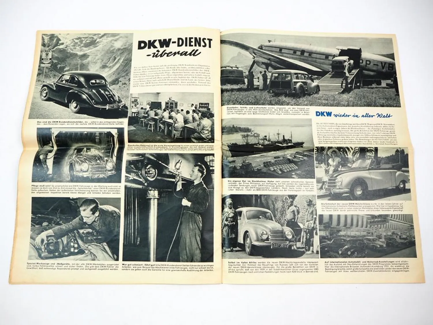 Auto Union DKW Firmenzeitschrift Illustrierte 1953 Motorrad PKW Lieferwagen
