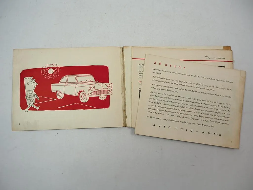 Auto Union DKW Junior Betriebsanleitung Bedienungsanleitung Scheckheft 1959