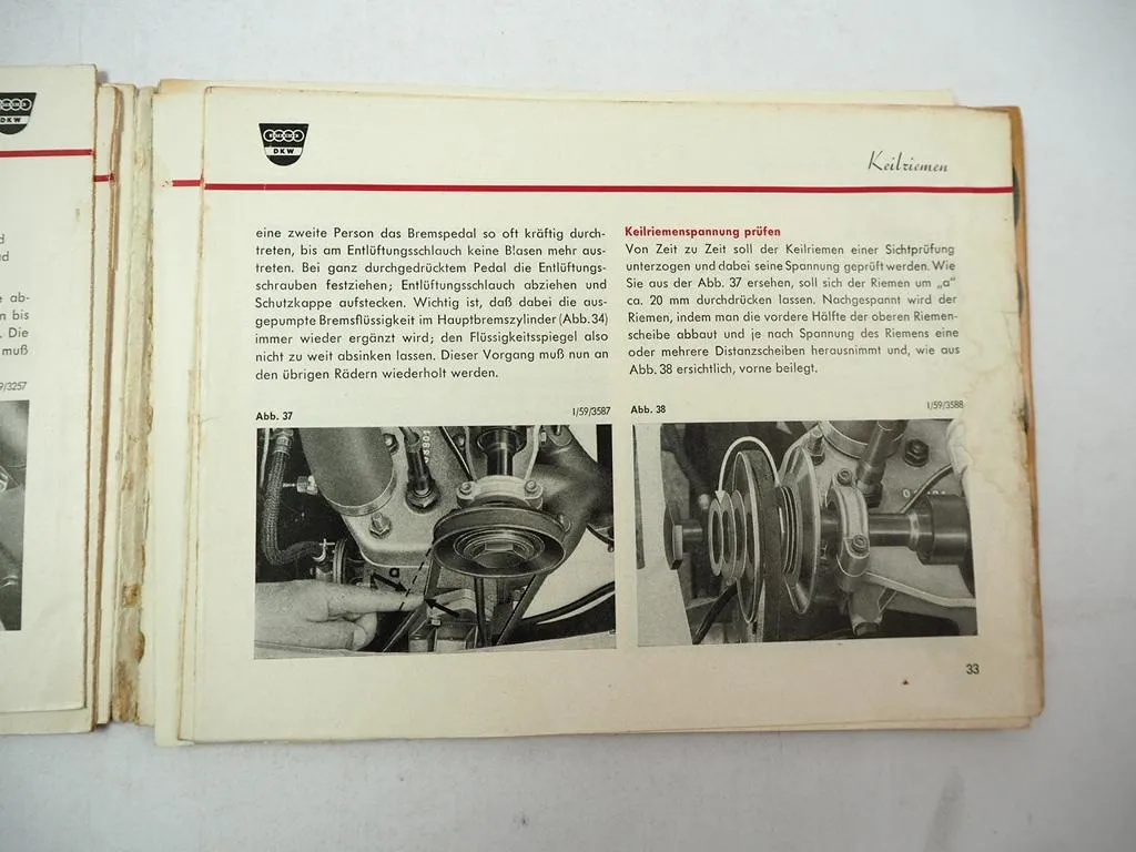 Auto Union DKW Junior Betriebsanleitung Bedienungsanleitung Scheckheft 1959