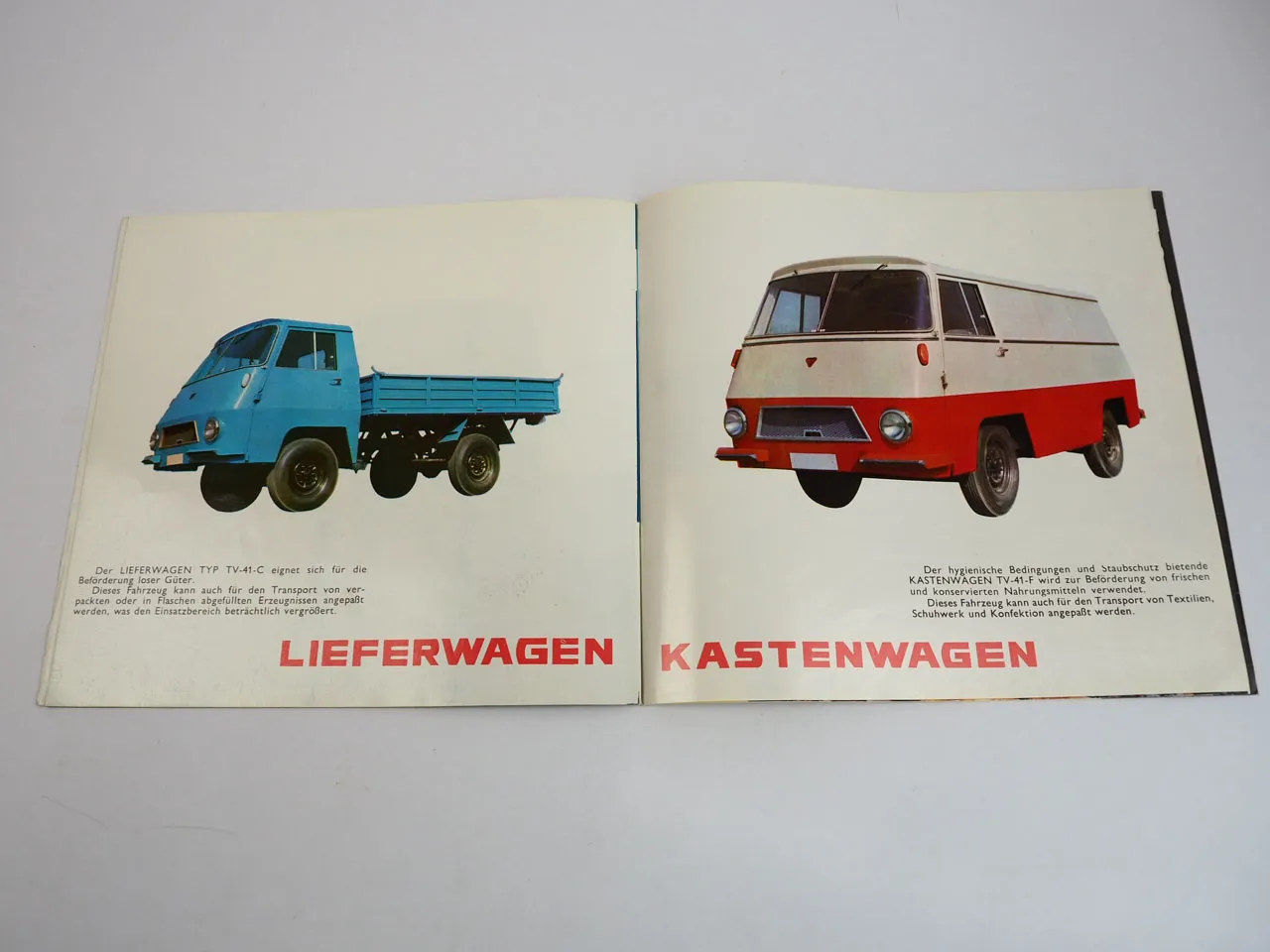 Autobuzul TV 41 M S F C Mikrobus Rettungswagen Transporter Balkanziege Prospekt