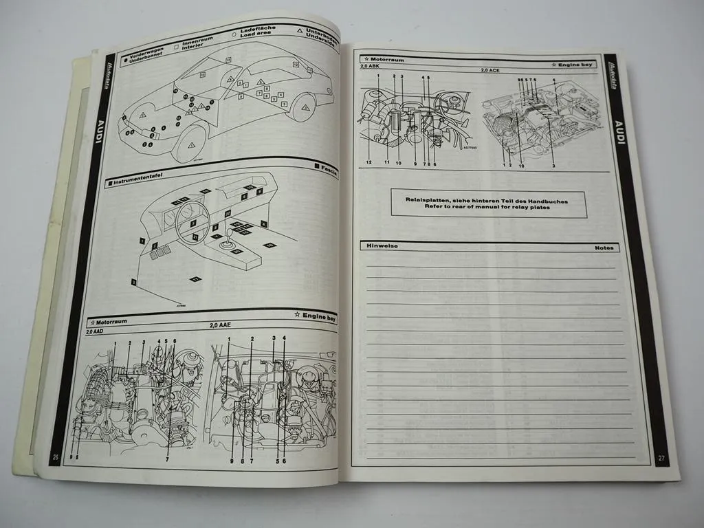Autodata Einbaulage elektrischer Bauteile Electrical Component Locations 1994 Werkstatthandbuch