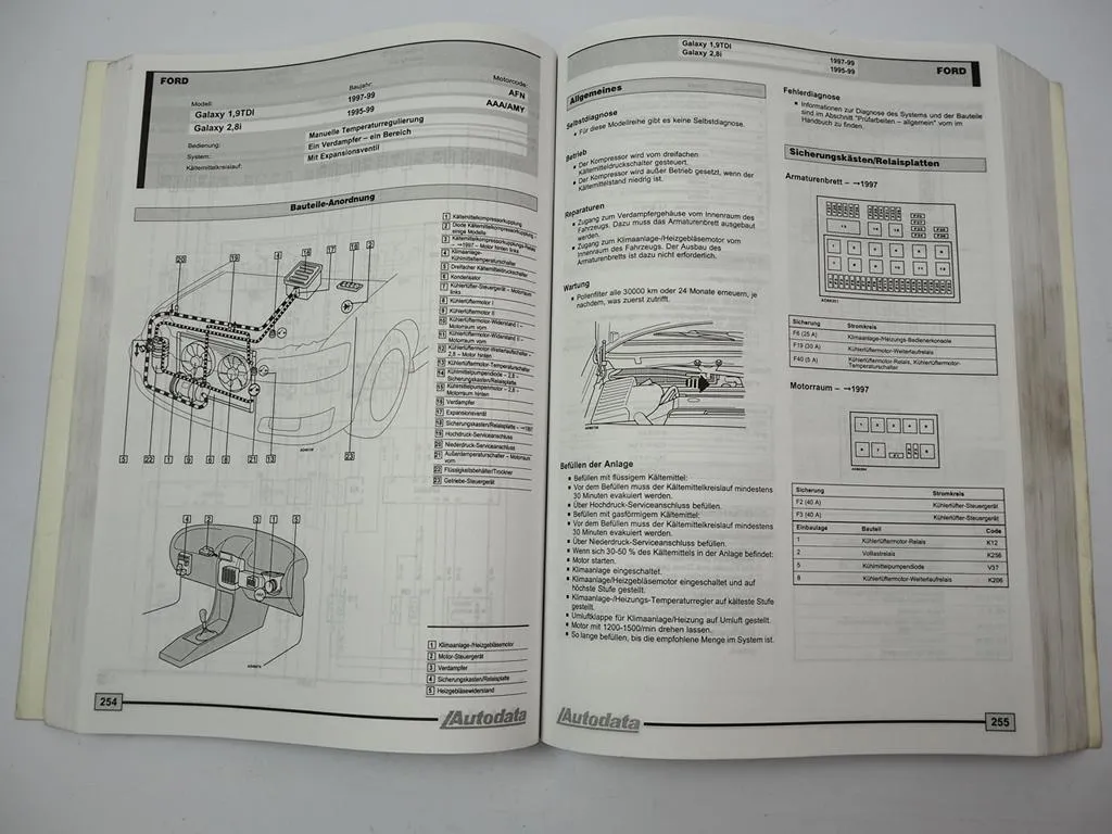 Autodata Klimaanlagen Prüfung Diagnose Schaltpläne 1991-1997 Werkstatthandbuch