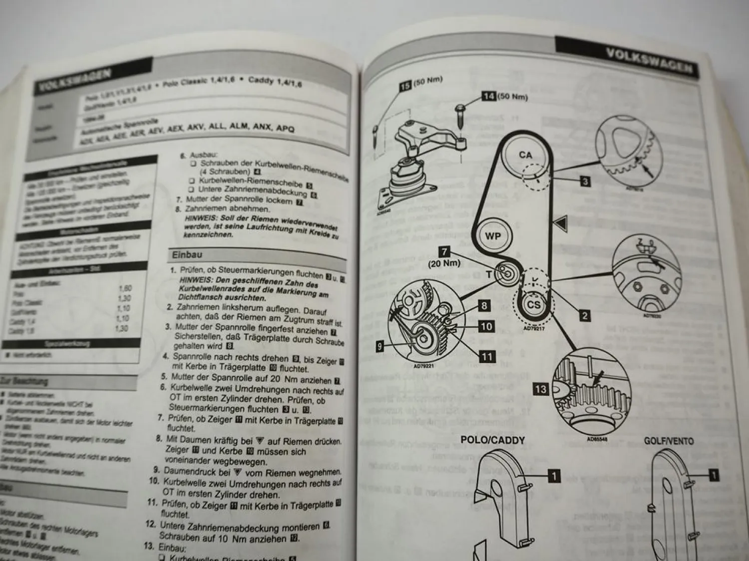 Autodata Zahnriemen Benzin- und Dieselfahrzeuge 1980 - 1999 Werkstatthandbuch