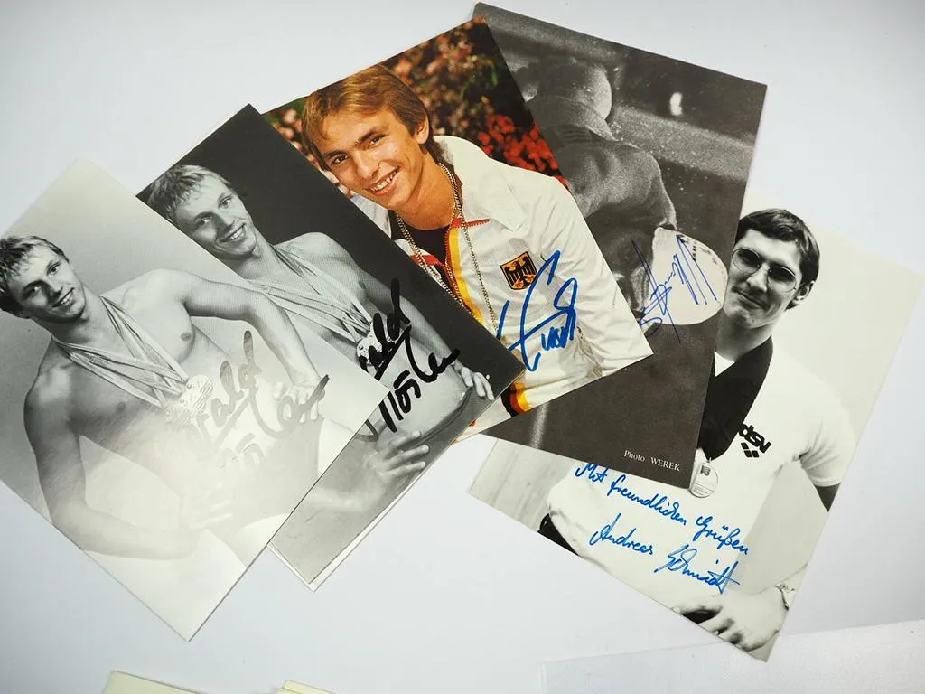 Autogramme Sport Ski Pferd Boxen Leichtatletik Mittermaier Epple 1970/80er J.