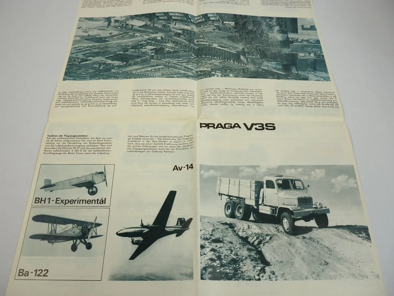 AVIA A 15 30 PRAGA S5T-3 Super V3S LKW Programm Falt Prospekt ca 1960er CZ