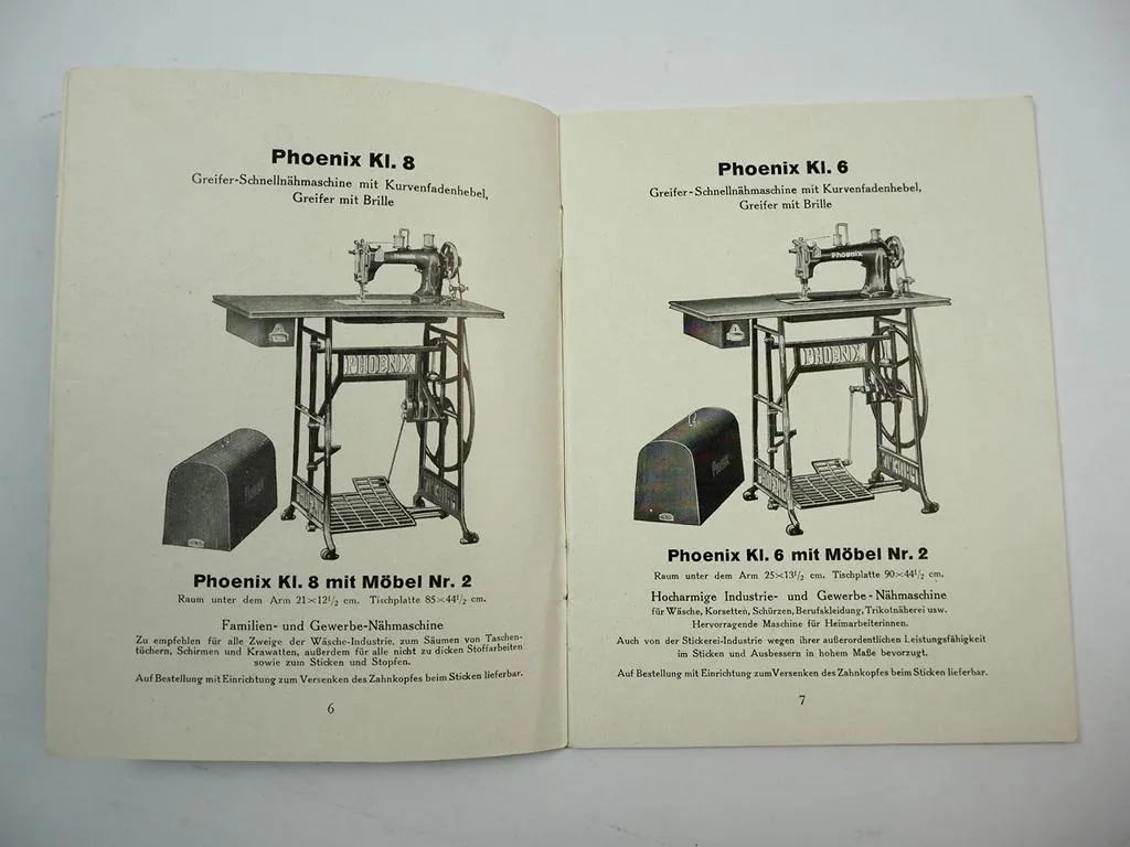 Baer & Rempel Nähmaschinenfabrik Bielefeld Phoenix Katalog ca. 1920/30er Jahre