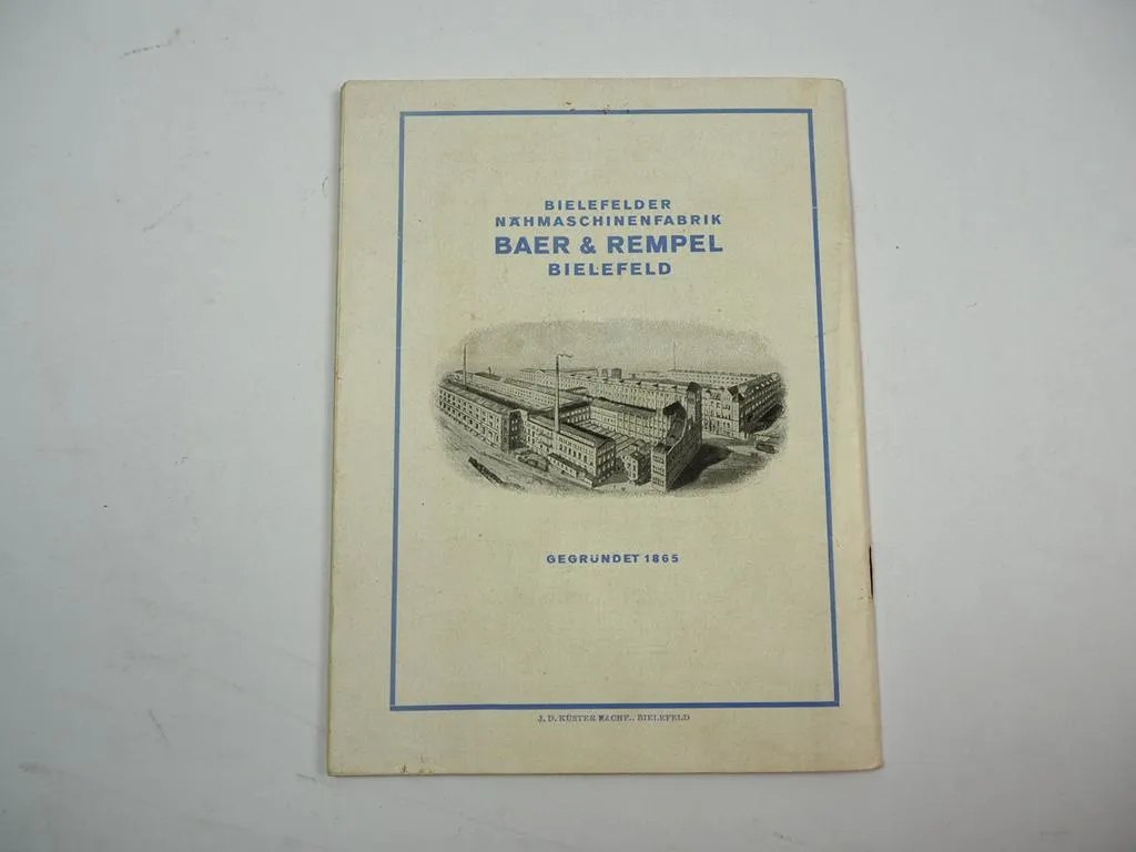 Baer & Rempel Nähmaschinenfabrik Bielefeld Phoenix Katalog ca. 1920/30er Jahre