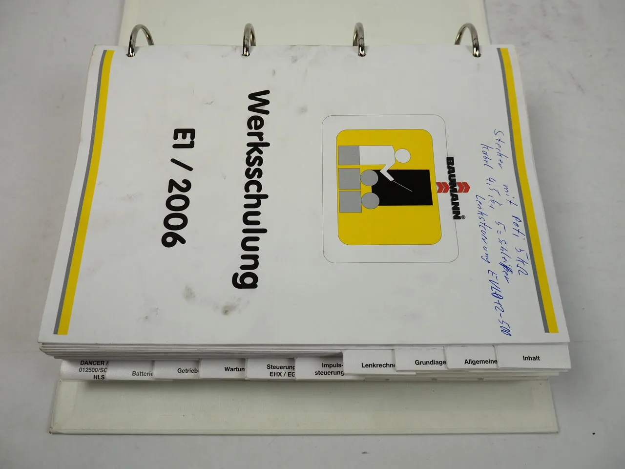 Baumann EHX EGX EVS Elektro Seitenstapler Schulung Reparatur Wartung 2006