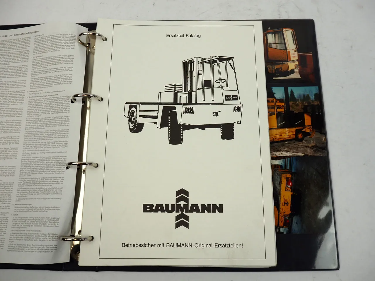 Baumann ES 30 10 45 TR Elektro Seitenstapler Ersatzteilliste Schaltplan 1991