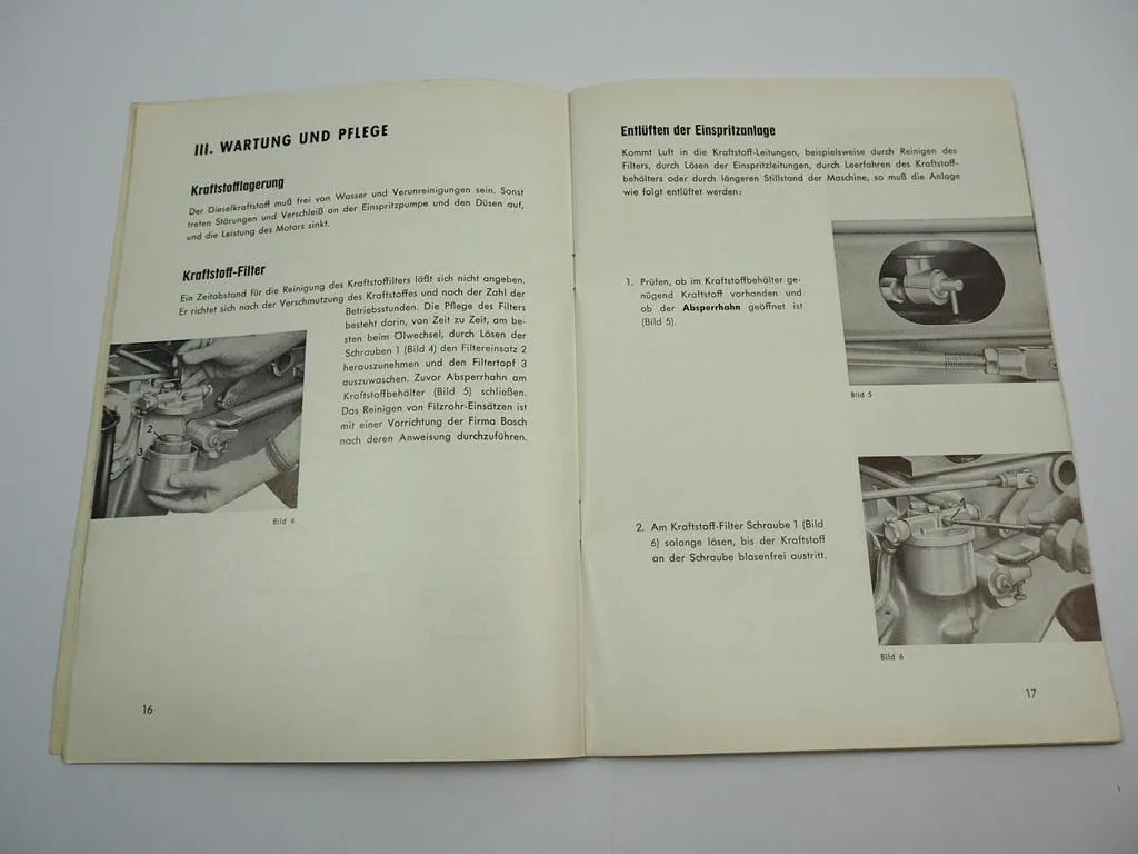 Bautz 200 Traktor Betriebsanleitung Bedienungsanleitung 1960