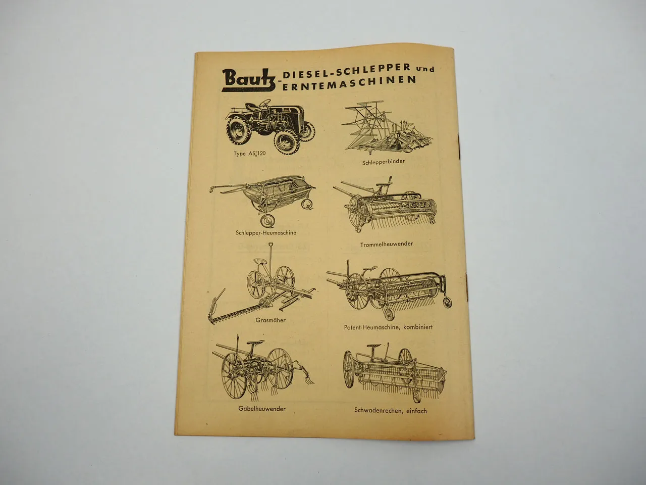 Bautz Pferderechen Nr.0 Nr.1 Nr.2 Ersatzteilliste Bedienungsanleitung 1952