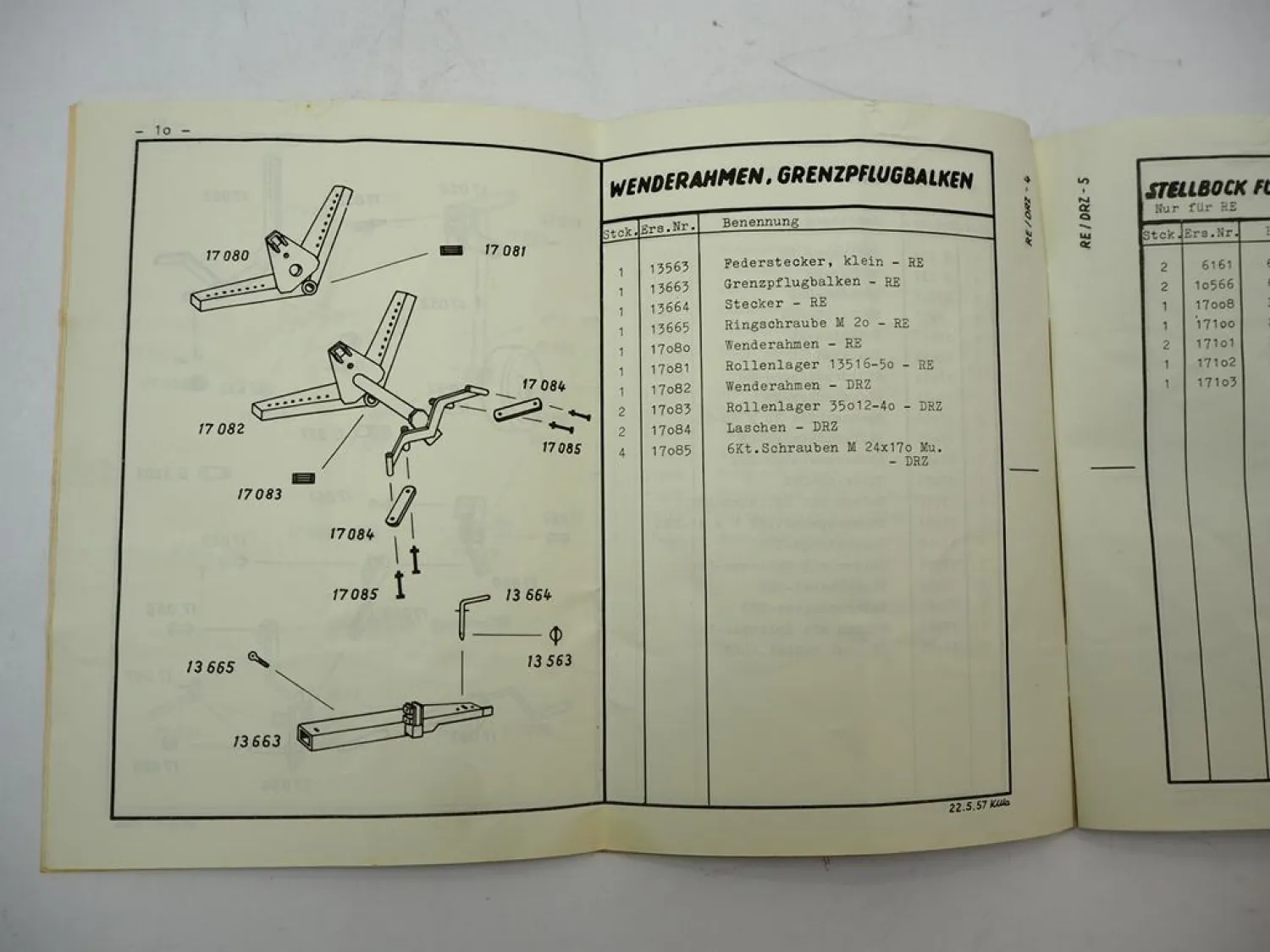 Bayerische Pflugfabrik Pflug Roland Betriebsanleitung Ersatzteilliste Landsberg